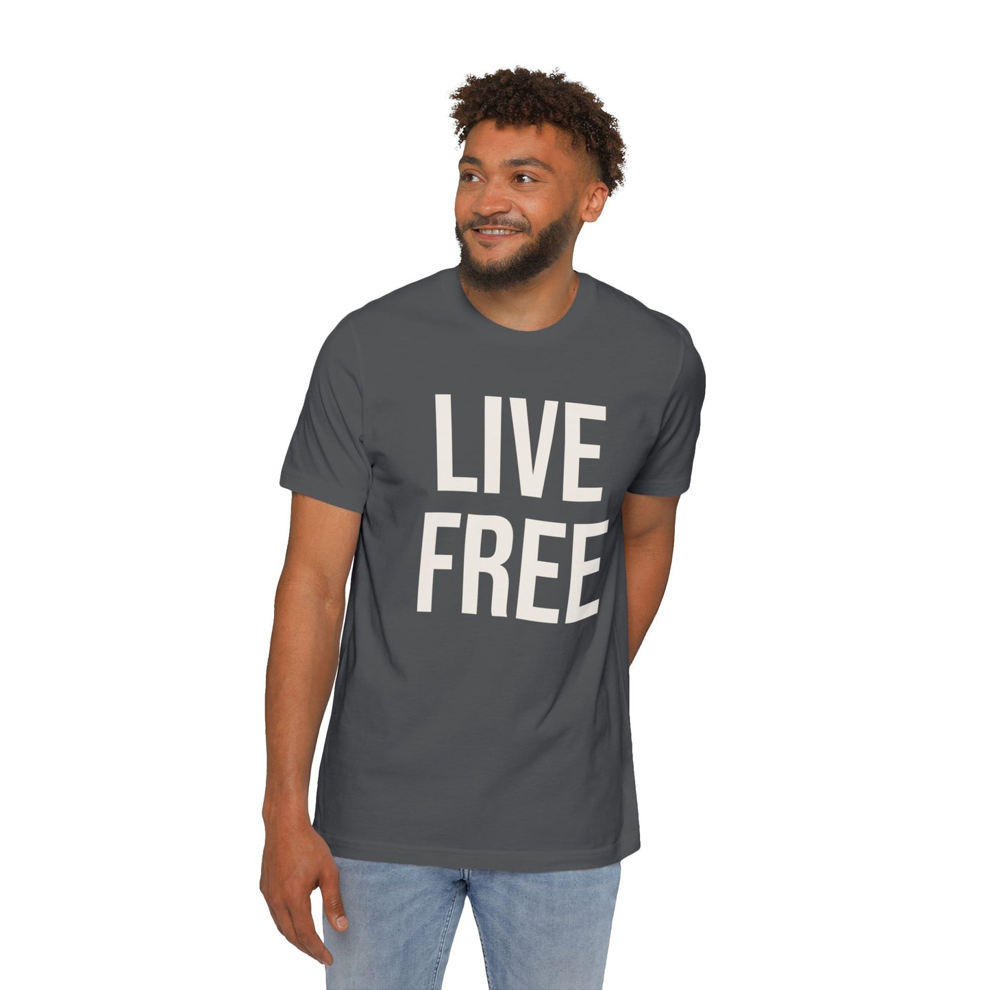 Live Free T-Shirt — 'Live Free' Front & 'Freedom Looks Good On You' Back, Patriotic Casual Tee
