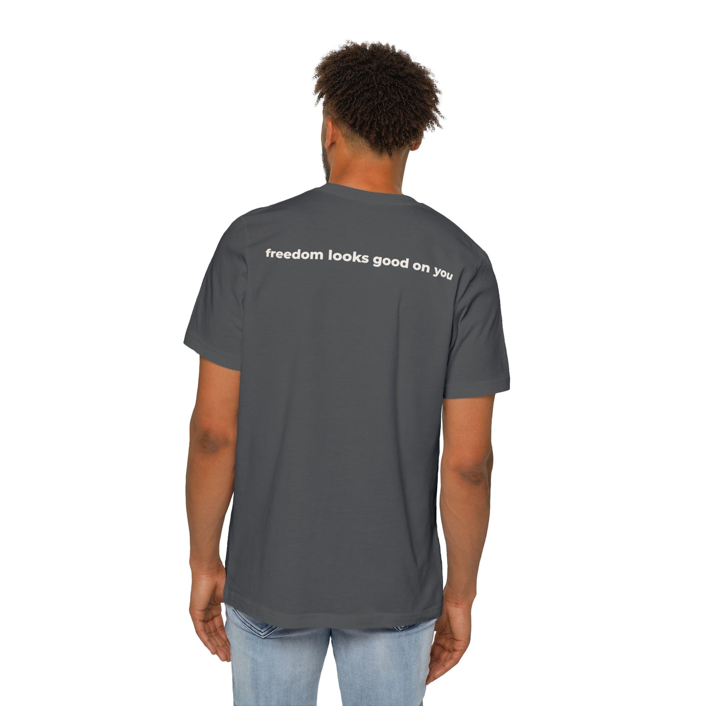 Live Free T-Shirt — 'Live Free' Front & 'Freedom Looks Good On You' Back, Patriotic Casual Tee