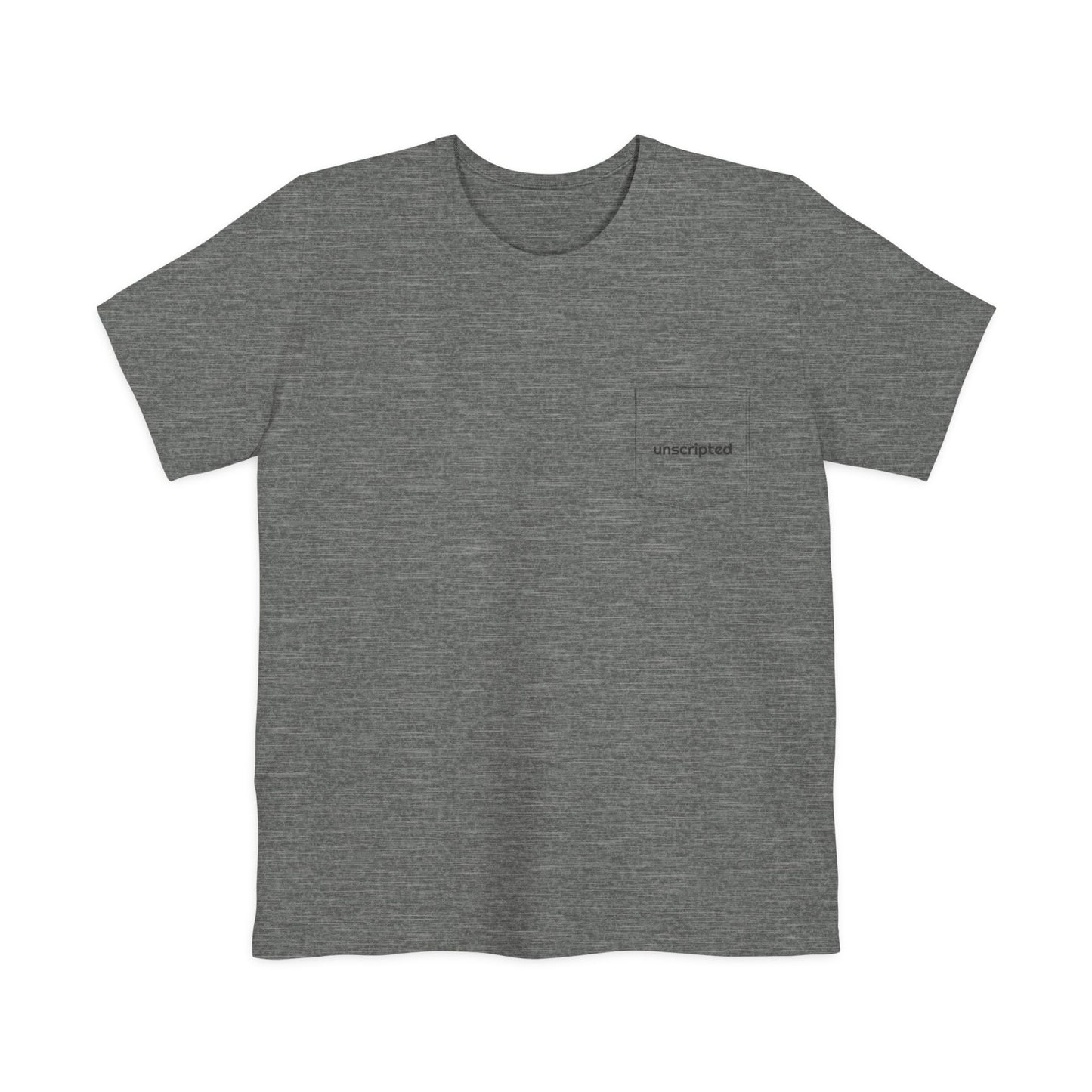 Unscripted Pocket T-Shirt — Minimal Heather Gray Pocket Tee