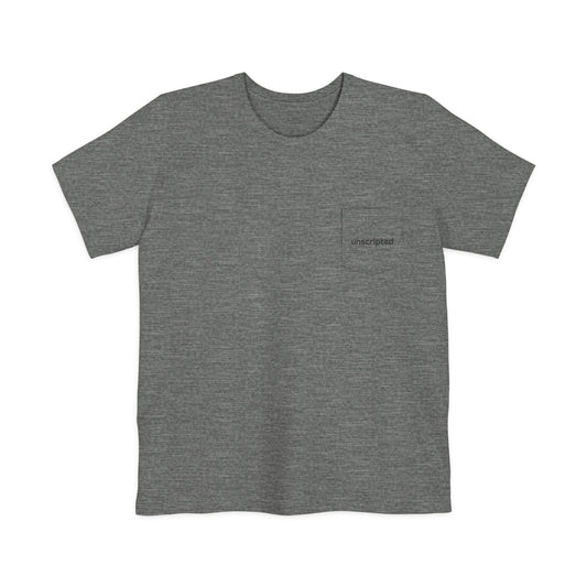 Unscripted Pocket T-Shirt — Minimal Heather Gray Pocket Tee
