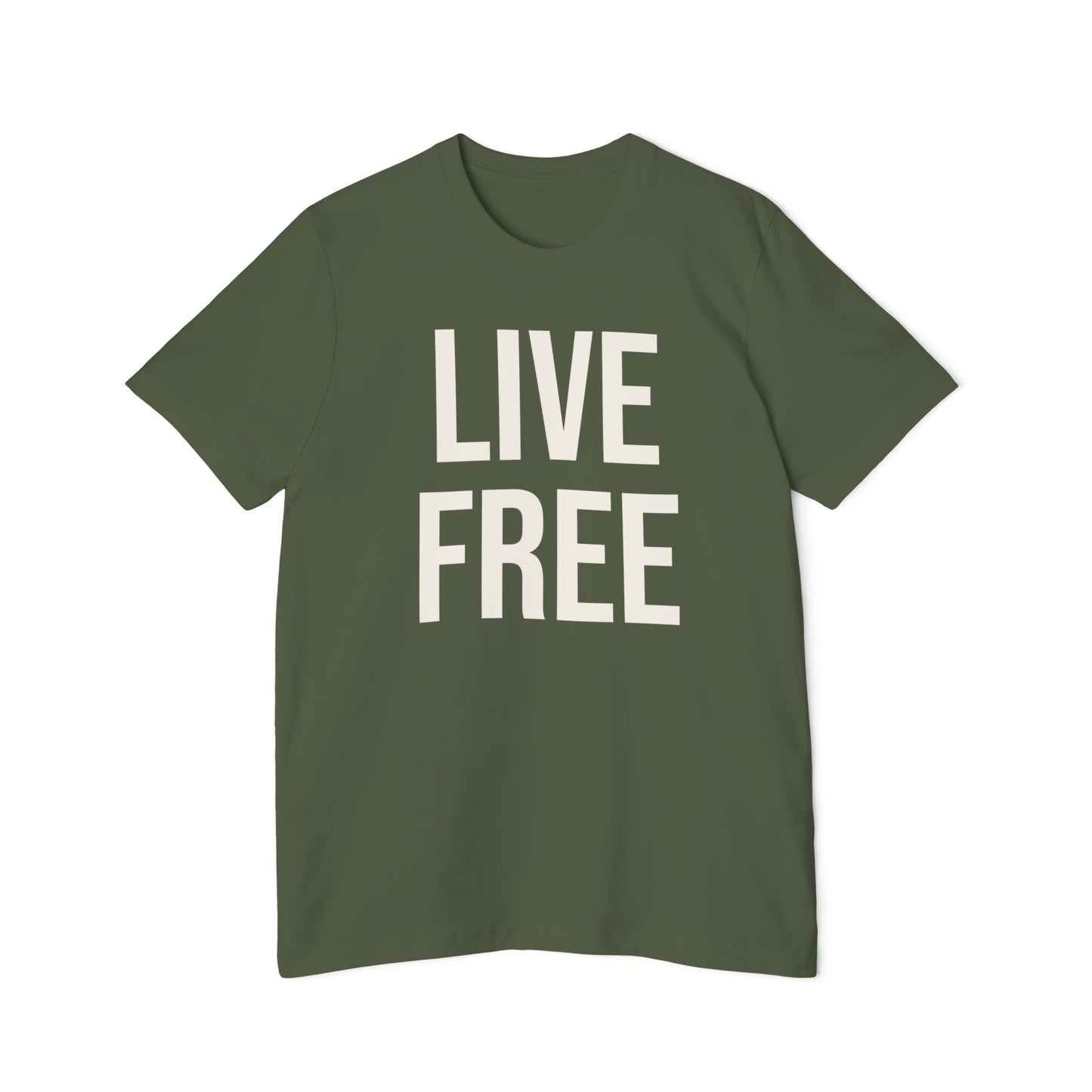 Live Free T-Shirt — 'Live Free' Front & 'Freedom Looks Good On You' Back, Patriotic Casual Tee