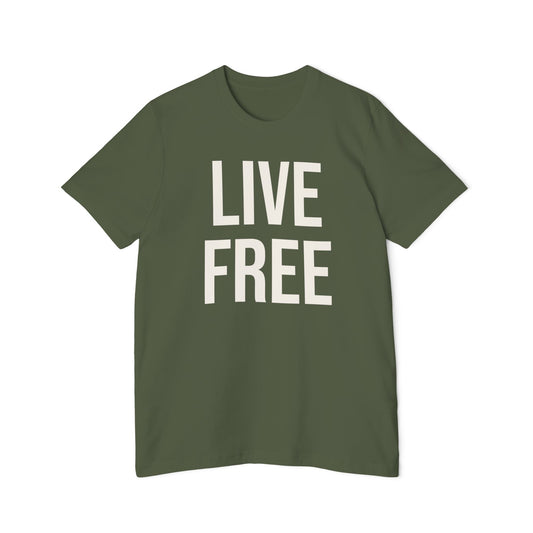 Live Free T-Shirt — 'Live Free' Front & 'Freedom Looks Good On You' Back, Patriotic Casual Tee