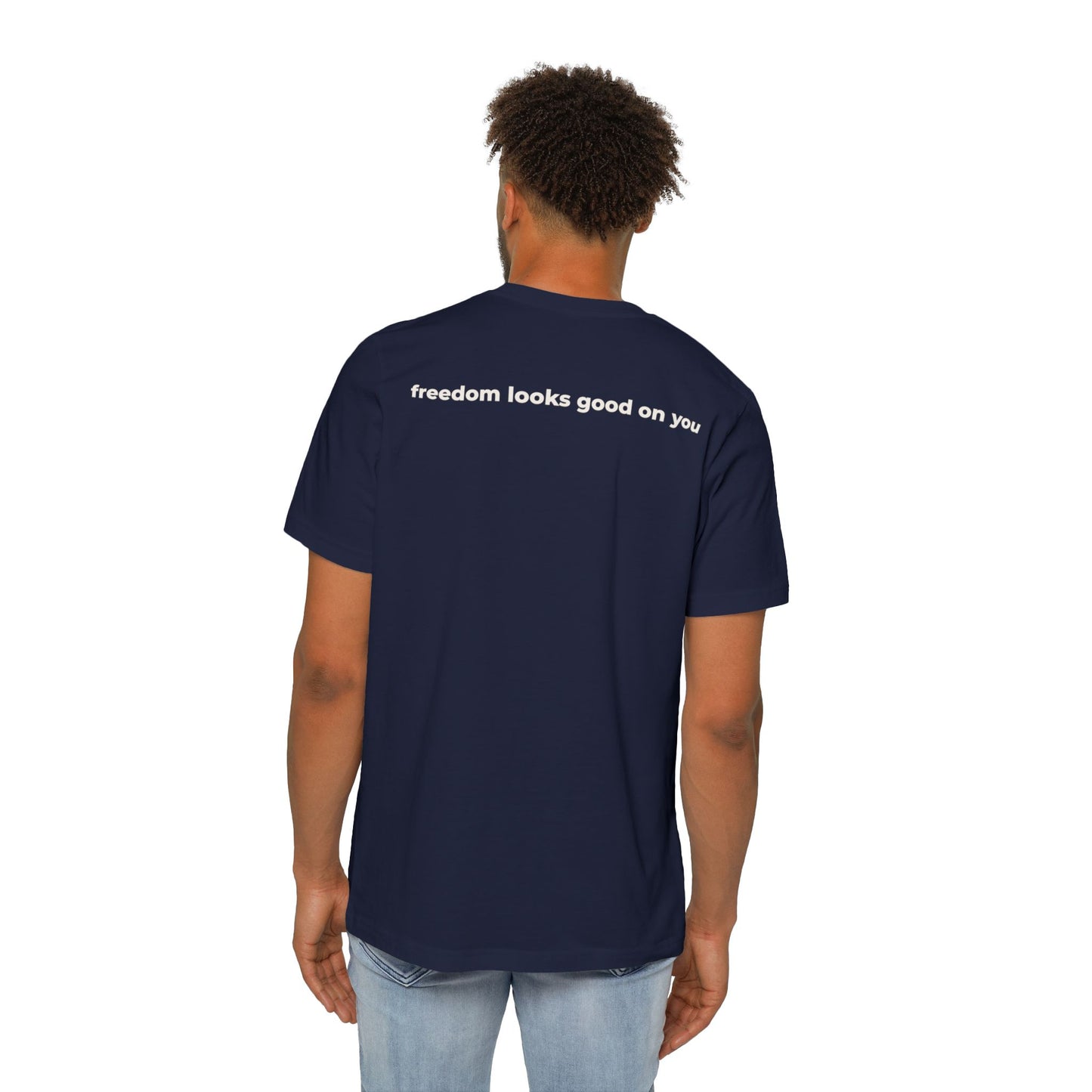 Live Free T-Shirt — 'Live Free' Front & 'Freedom Looks Good On You' Back, Patriotic Casual Tee