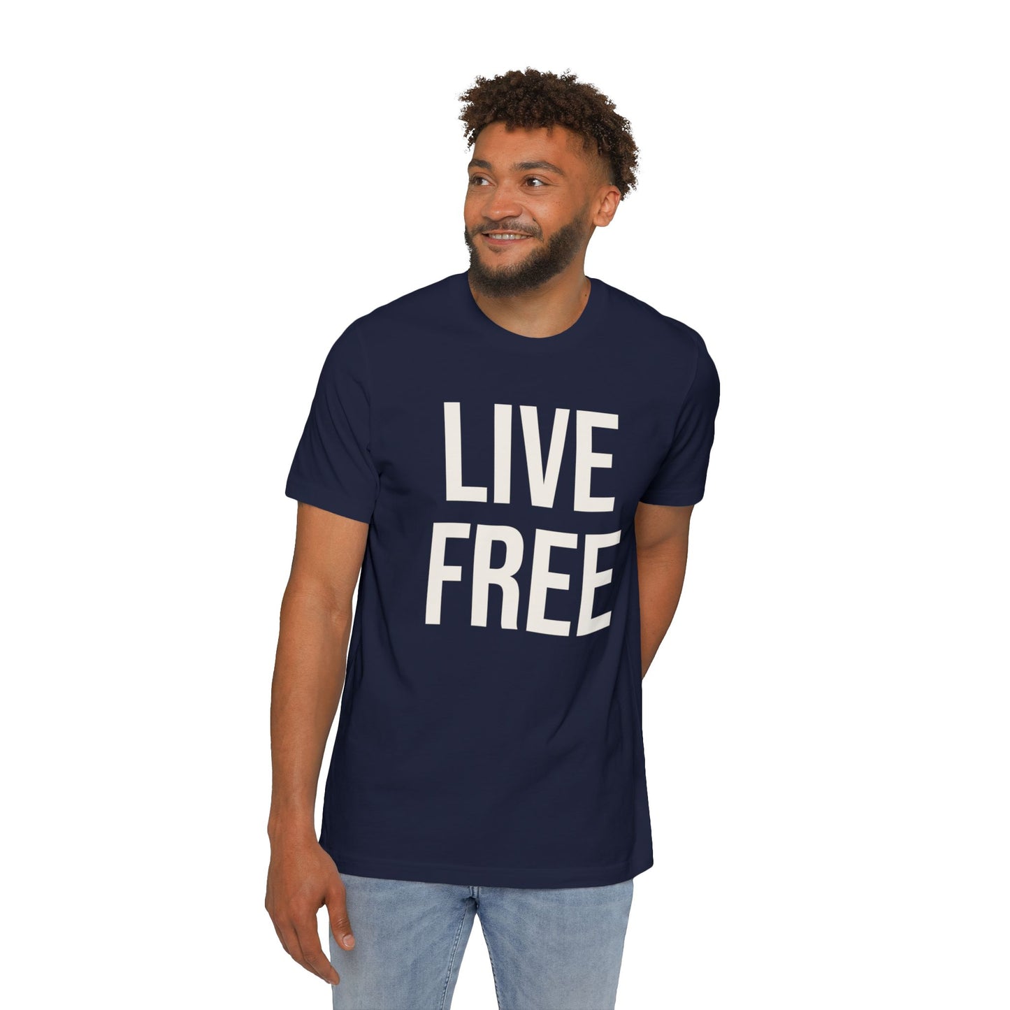 Live Free T-Shirt — 'Live Free' Front & 'Freedom Looks Good On You' Back, Patriotic Casual Tee